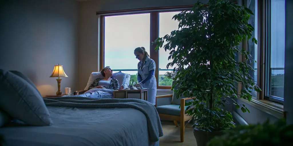 Medical professional monitoring a patient in a calm detox facility setting during fentanyl detox in Massachusetts