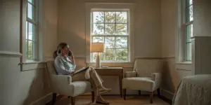 Admissions coordinator explaining the rehab admission process to a family